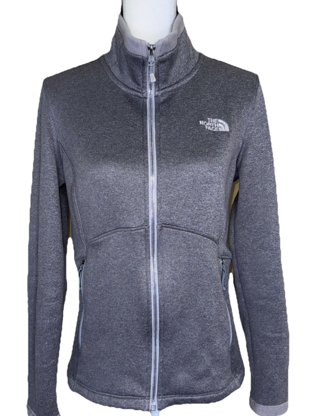 The North Face Agave Women's Gray Full-Zip Fleece Outdoors Jacket Women’s Medium